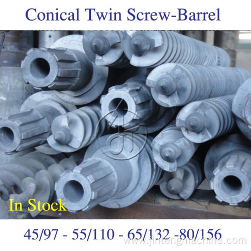 65/132 conical twin screw and barrel for extruders